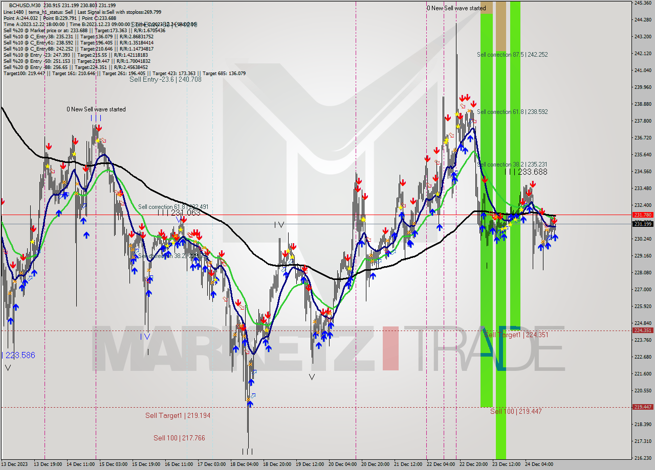 BCHUSD M30 Signal