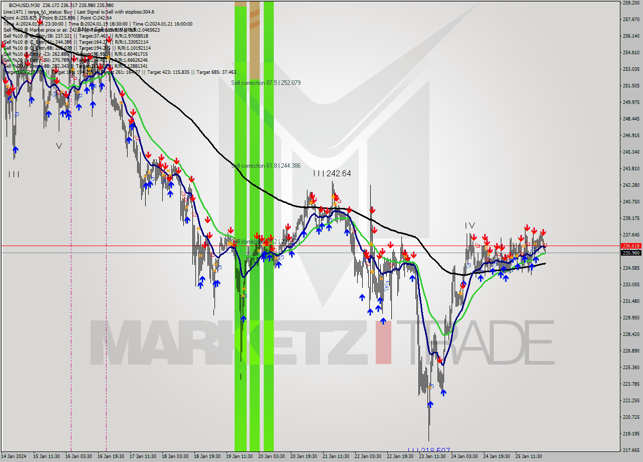 BCHUSD M30 Signal