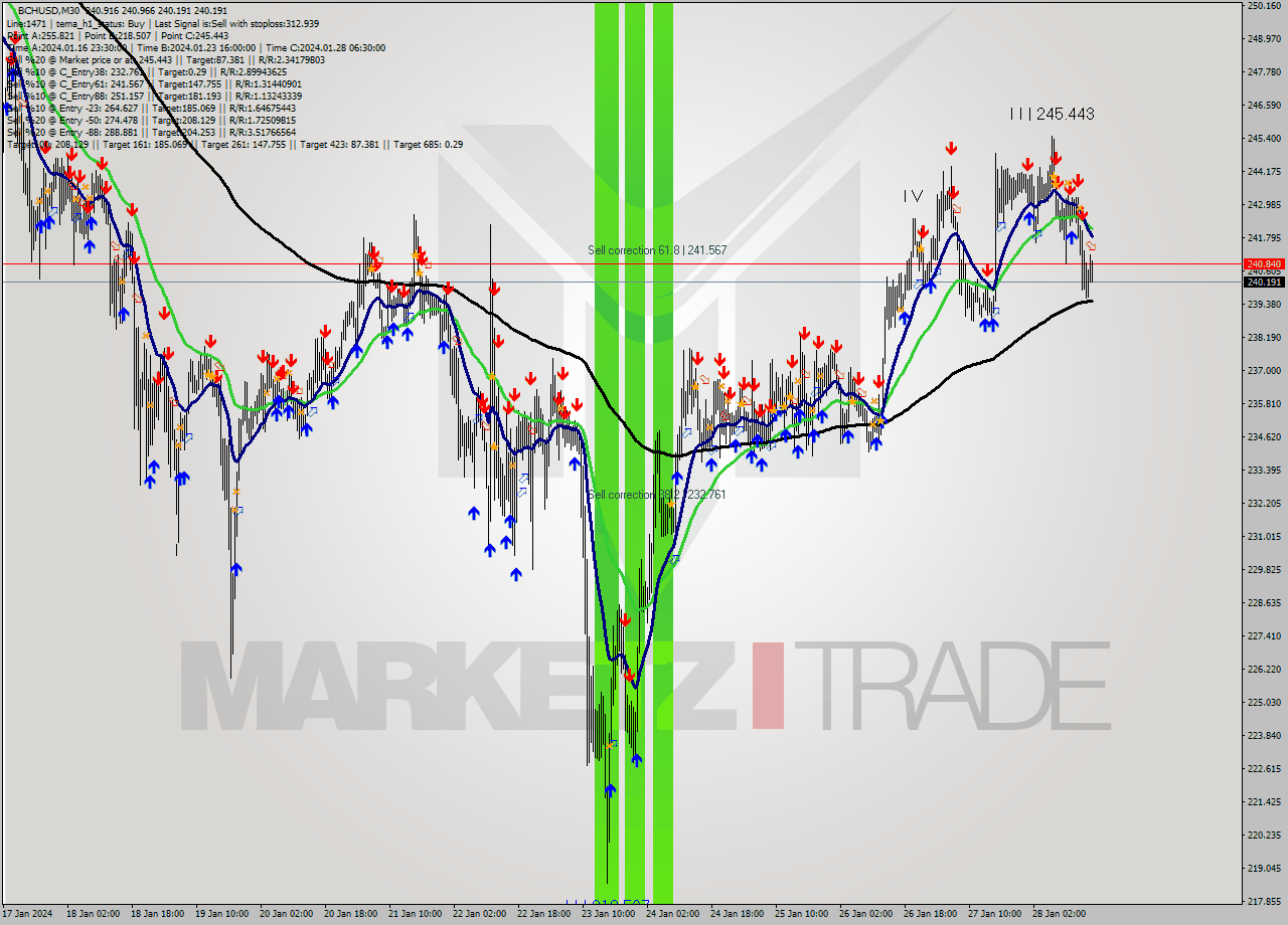 BCHUSD M30 Signal