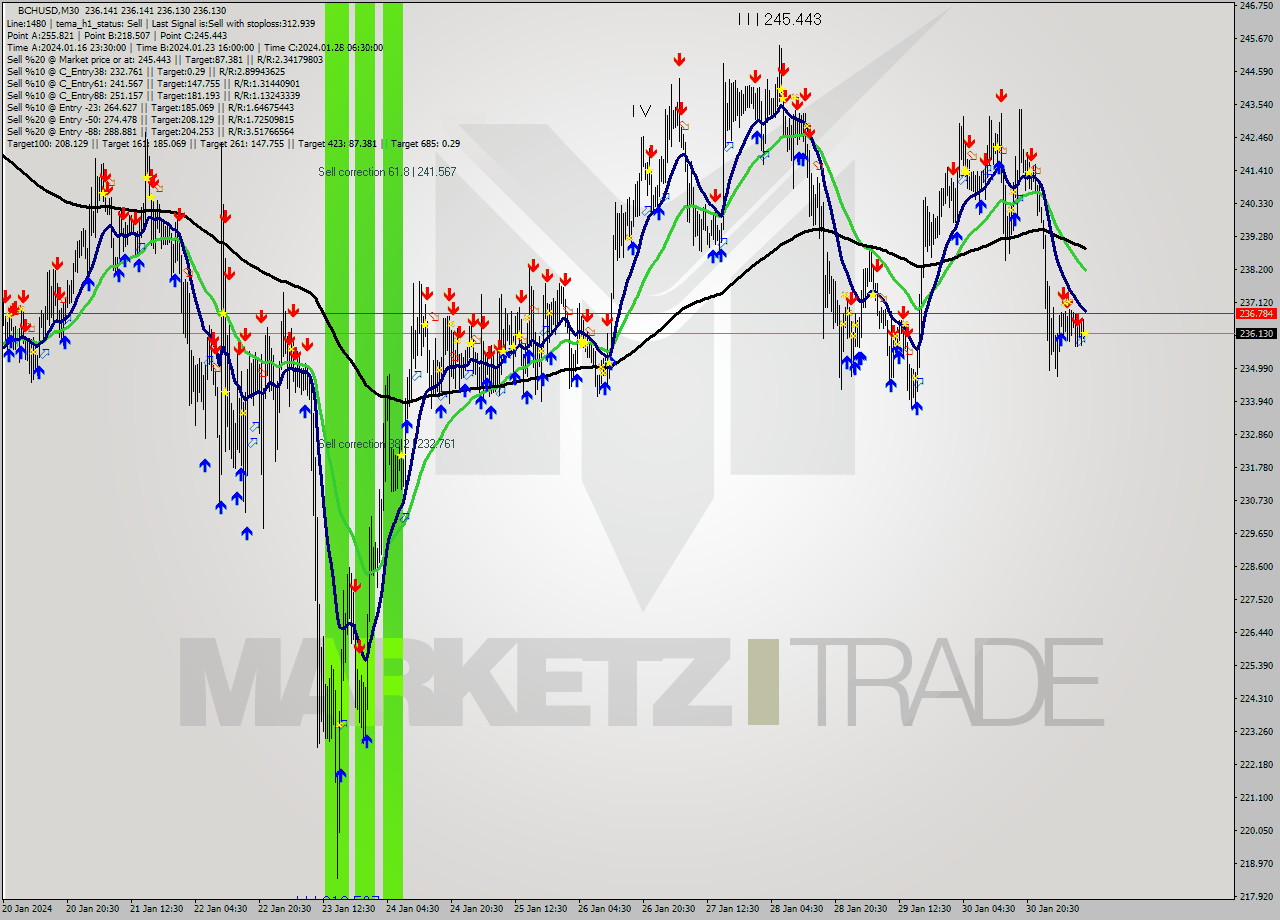 BCHUSD M30 Signal