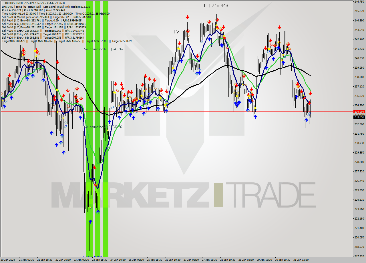 BCHUSD M30 Signal