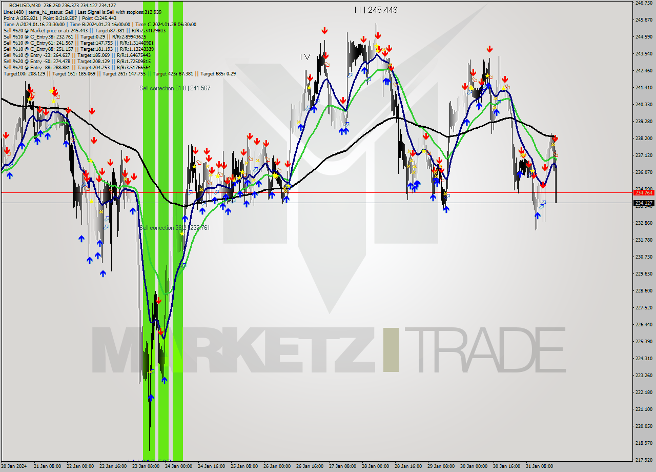 BCHUSD M30 Signal