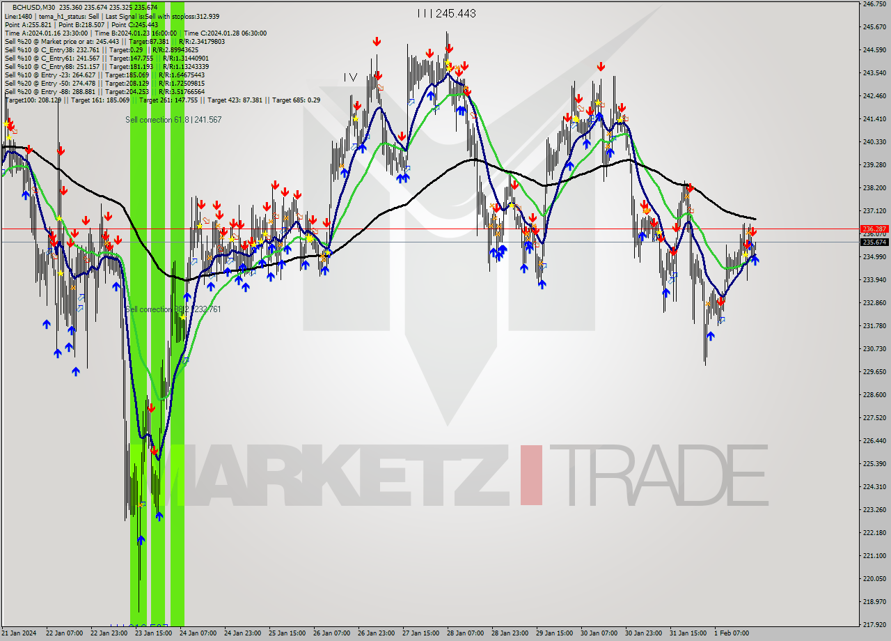 BCHUSD M30 Signal