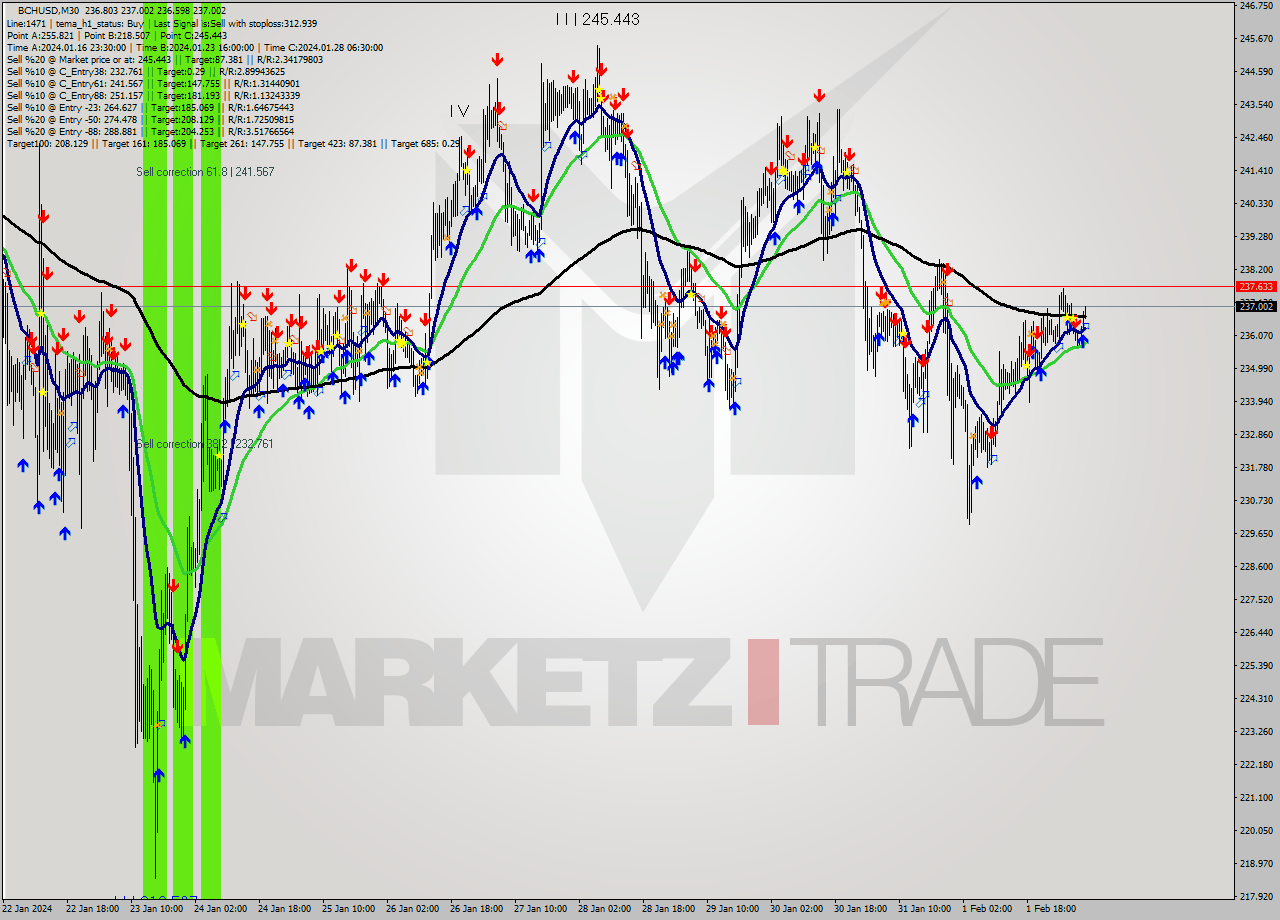 BCHUSD M30 Signal