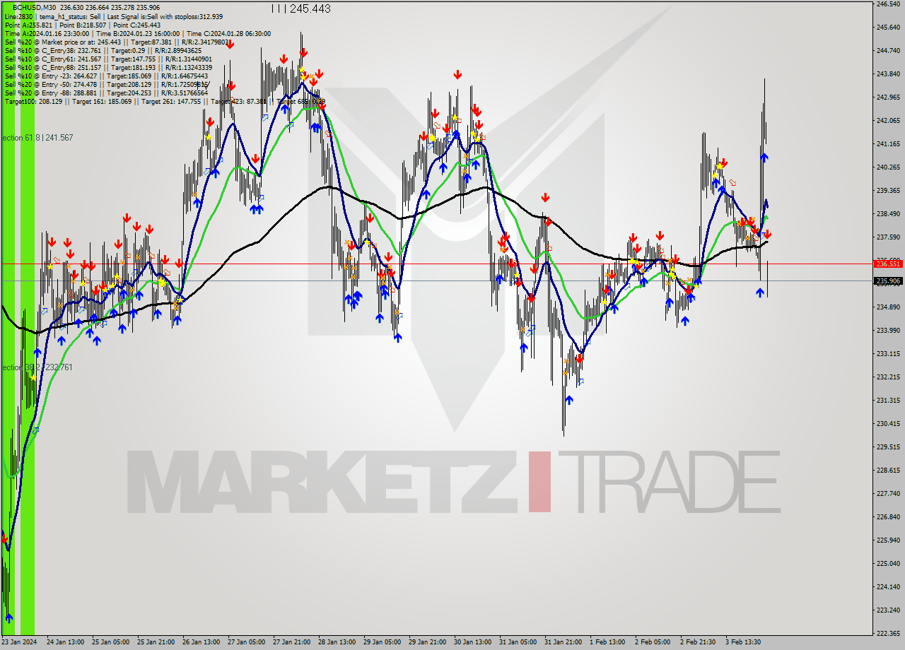 BCHUSD M30 Signal