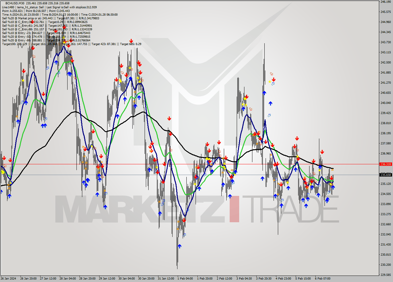 BCHUSD M30 Signal